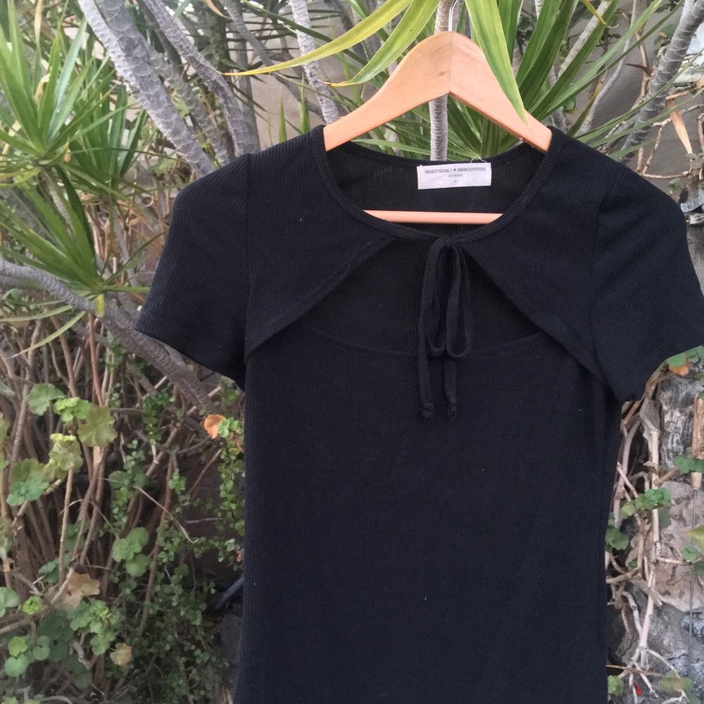 Urban Outfitters black top with bow detail